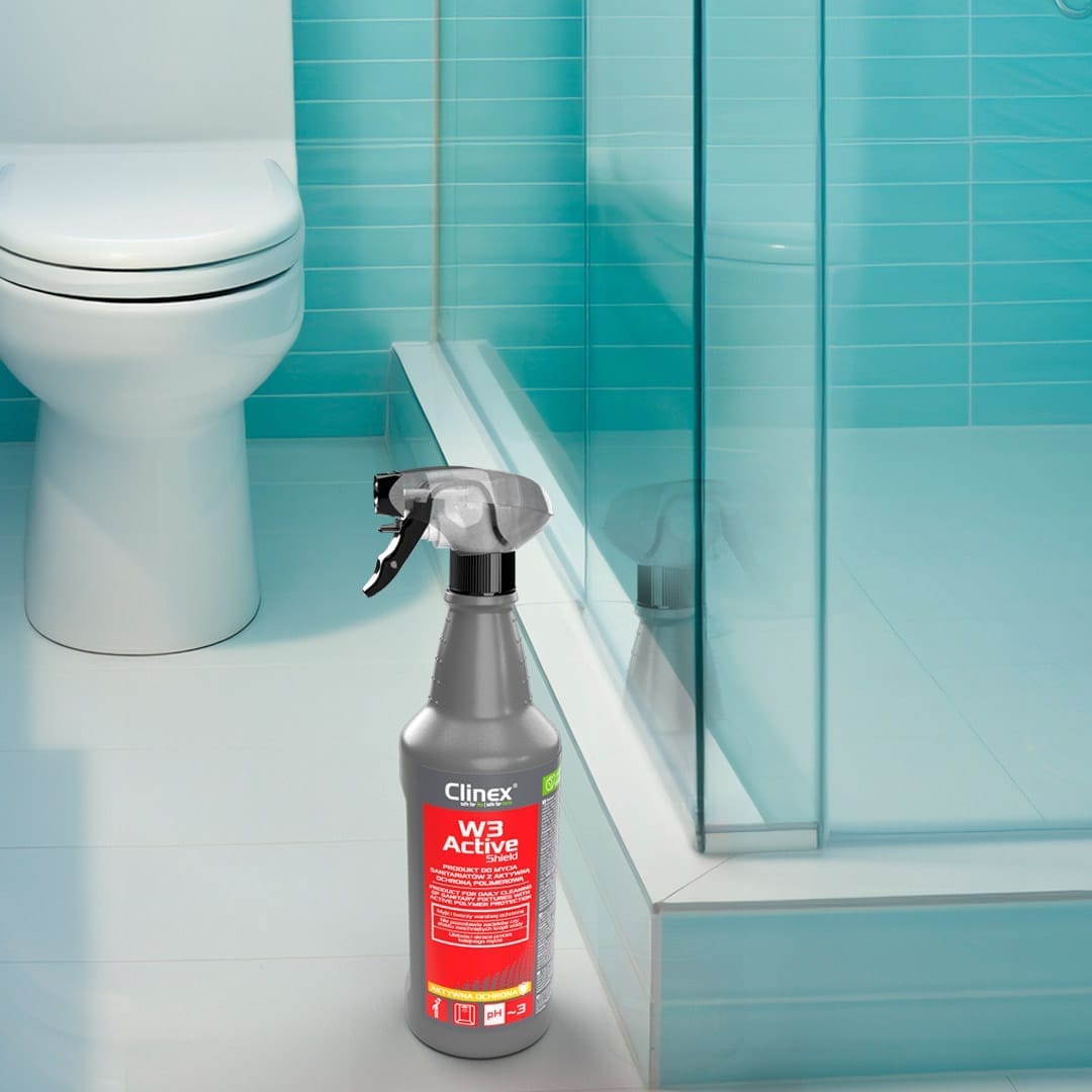 Clinex W3 Active Shield 1L – środek do czyszczenia sanitariatów z ochroną polimerową