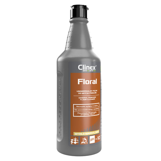 Clinex Floral Mydło Marsylskie 1L – płyn do mycia podłóg bez smug, uniwersalny, świeży zapach