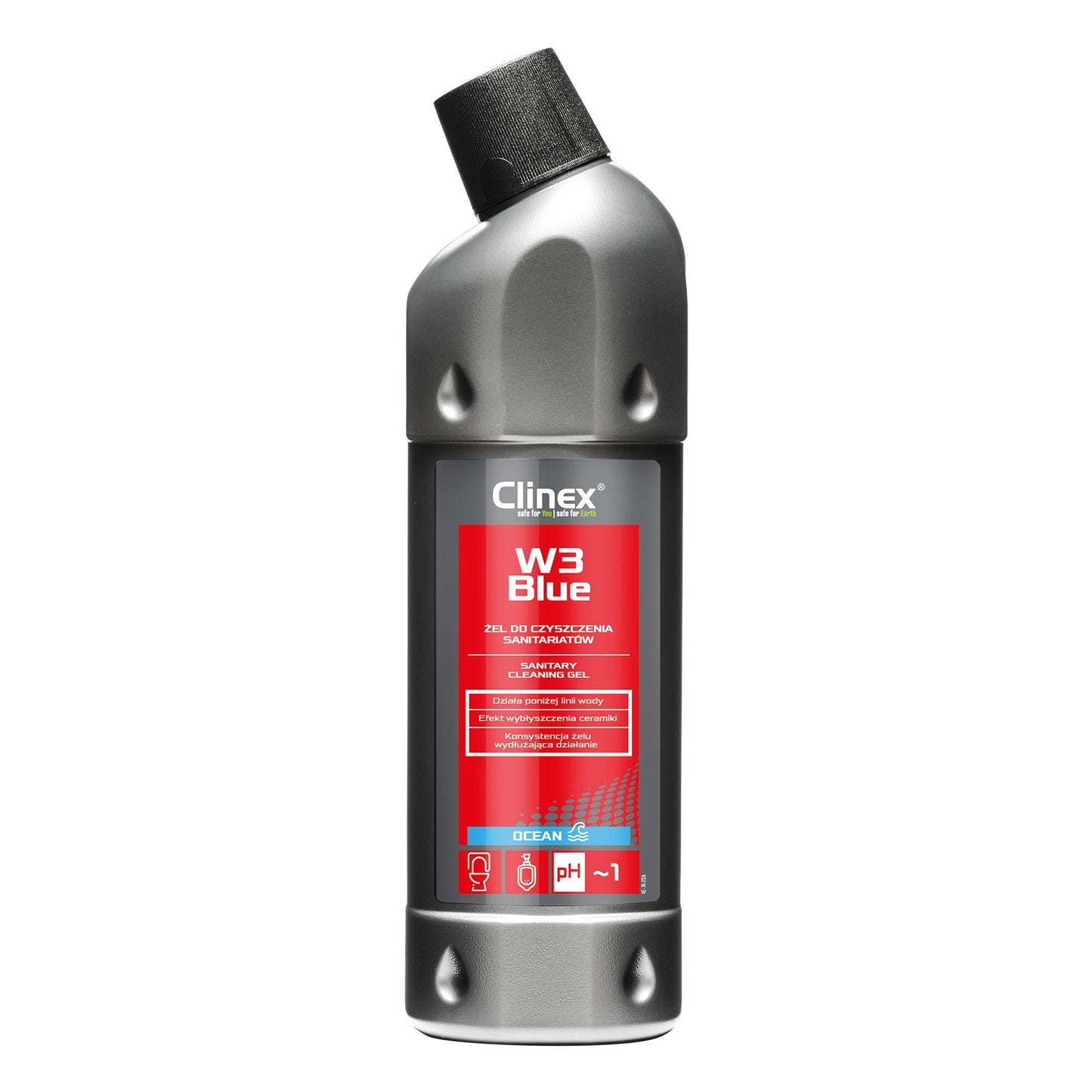 CLINEX W3 Blue 1L żel do czyszczenia sanitariatów usuwający kamień